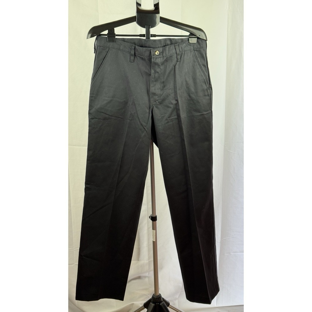 Red Kap Work Pants 34x32 Black Straight Leg Cotton Uniform Industrial